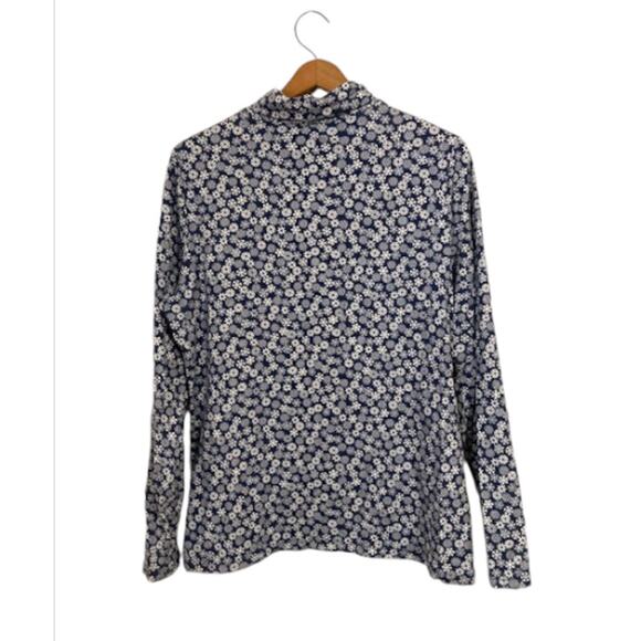 SNOWFLAKE Pattern Turtleneck Shirt - Land's End - Women's Large - Picture 5 of 6